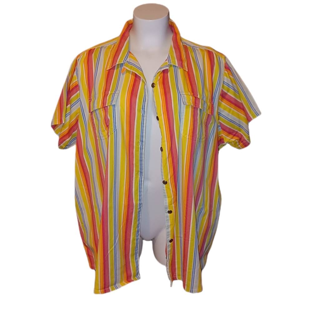 Denim 24/7 Multicolored Shirt Jacket Size 4X - Picture 2 of 9